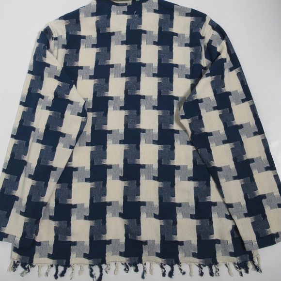 Kith Men's Jumbo Houndstooth Overshirt Cyanotype KHM032076 Size XXL - Picture 7 of 12